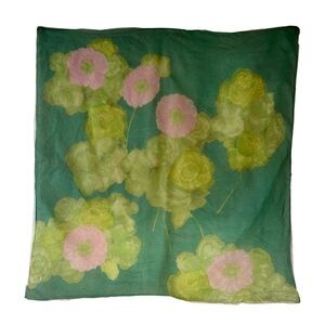 1970s-80s Pierre Balmain Paris Signature Silk Scarf 29x29 Lined Soie France